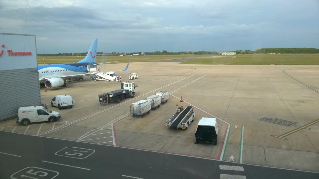 Plane parked at Doncaster Airport