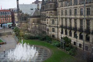 The view from the corner suite at St Paul's Sheffield