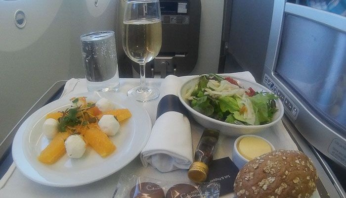 Flying BA business class dining