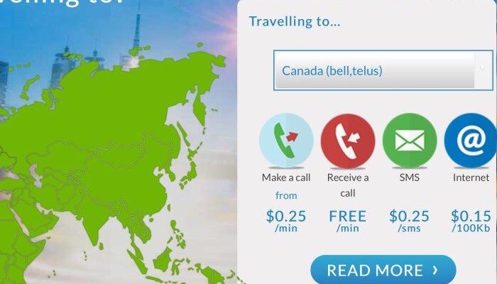using the Tellink Traveller SIM in Canada
