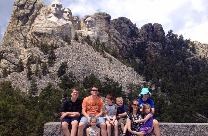 expert family travel hacker at Mount Rushmore