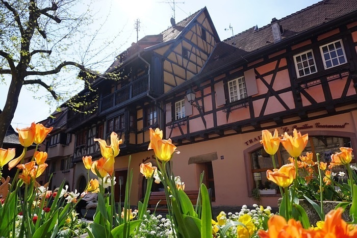 Eguisheim village visited during our spa weekend in Alsace 