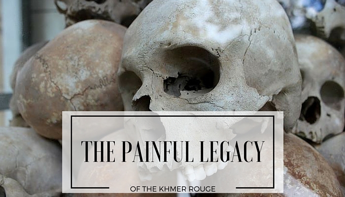 The skulls of the dead in the Killing Fields