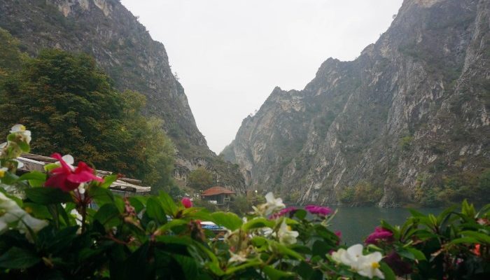 Matka Canyon on a drizzly day