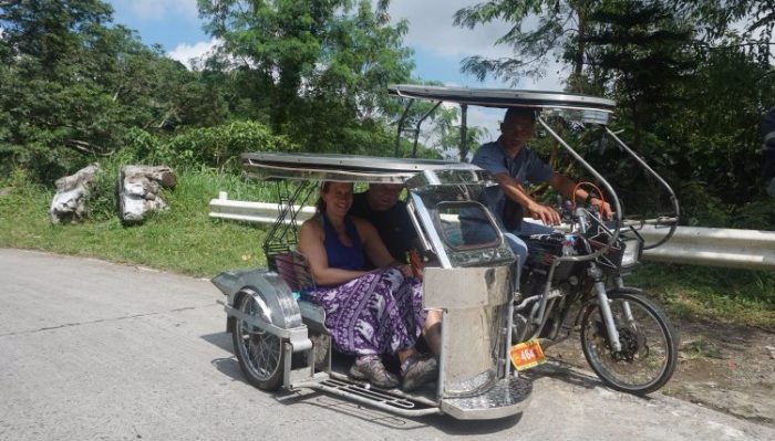 Taking a tricycle to Taal Volcano