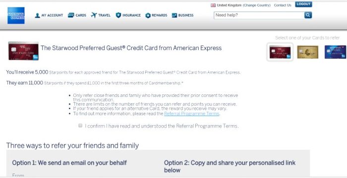 SPG American Express referral
