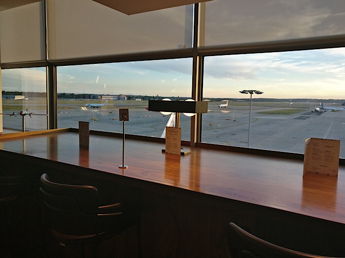 Working in Gatwick airport lounge 