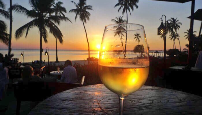 Residence Zanzibar drinks at sunset