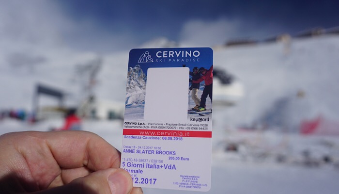 Cervinia ski pass