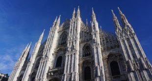 Views of Milan cathedral from below