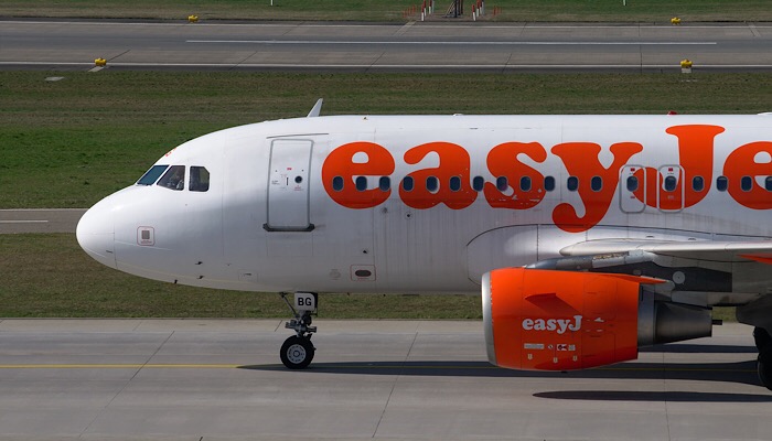 EasyJet plane on the runway