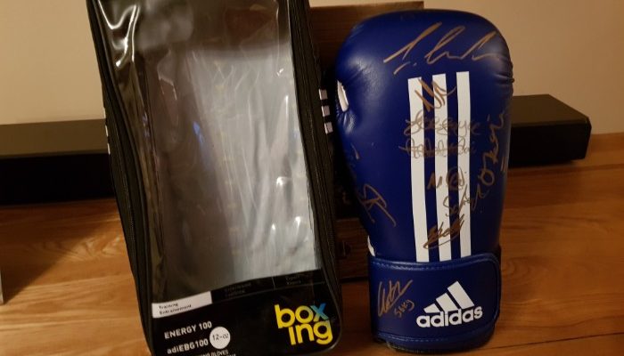 Signed boxing glove from the British Olympic team for Rio