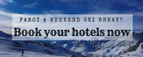 adverts promoting hotels in ski resorts