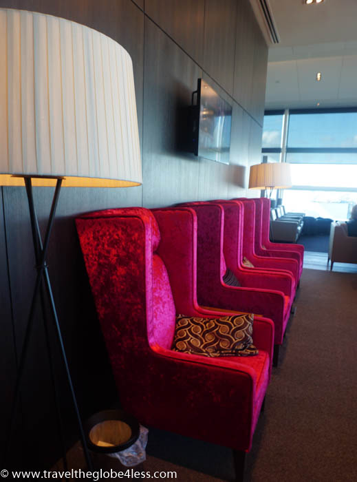 seating at the British Airways Lounge Gatwick