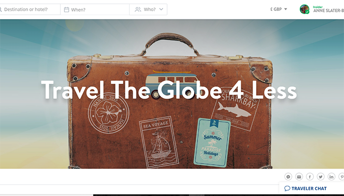 Discover special places to stay on Travel The Globe 4 Less TRVL site