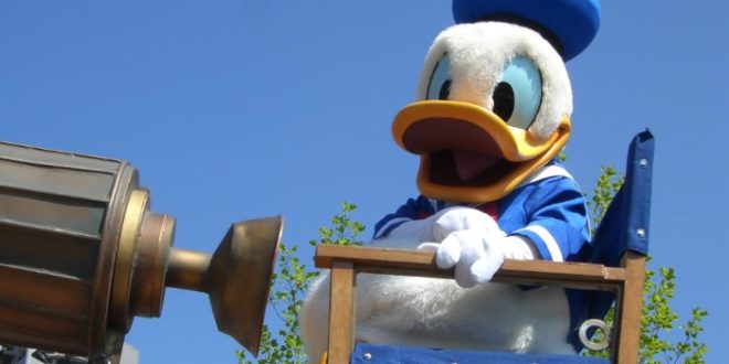Donald Duck on parade at Disneyland Paris