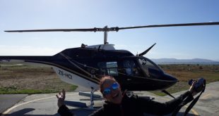 Taking the helicopter in Cape Town