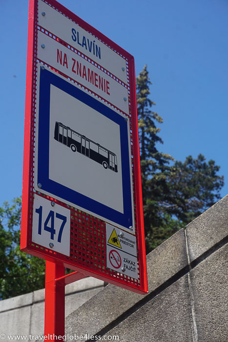Bus stop in Bratislava 