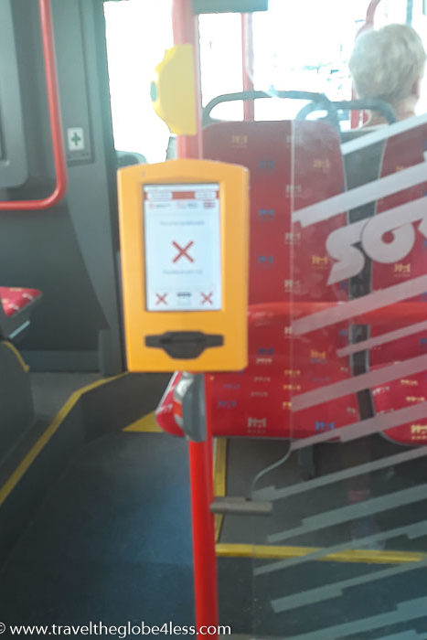 Bratislava bus ticket validation machine