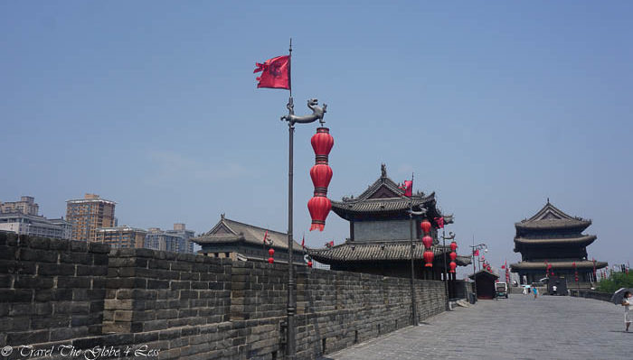 Xian city walls top