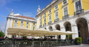 Cafes in a lisbon square