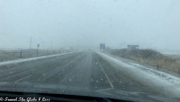 Driving conditions on the Trans Canada Highway