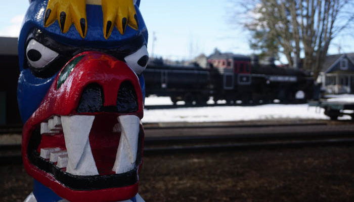 Totem pole and Railroad Museum, Snoqualmie