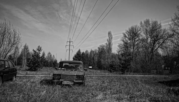 Entrance to the Chernobyl exclusion zone