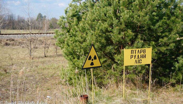 Radiation signs in the Chernobyl exclusion zone