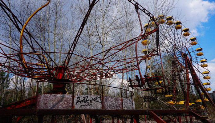 Abandoned fairground in Chernobyl exclusion zone