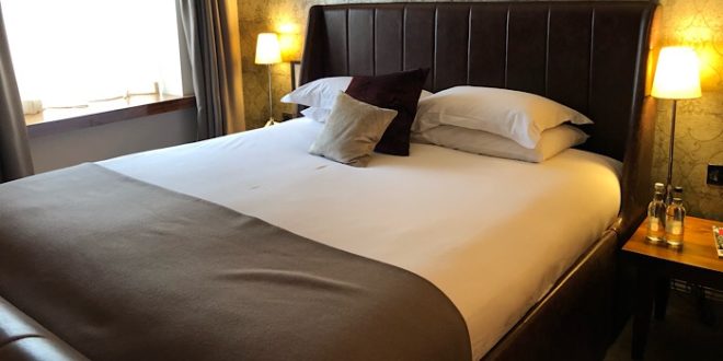 Oversized bed at the Harrogate Hotel Du Vin