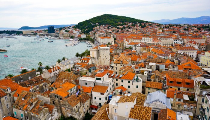 Views of the old town of Split