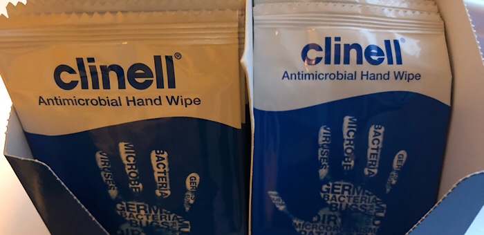 Anti-bacterial wipes