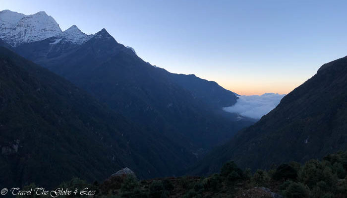 Views down the valley to Lukla