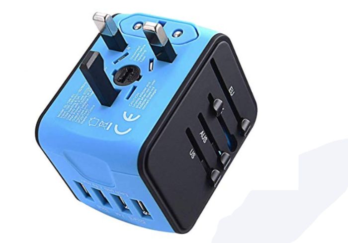 a blue and black adapter