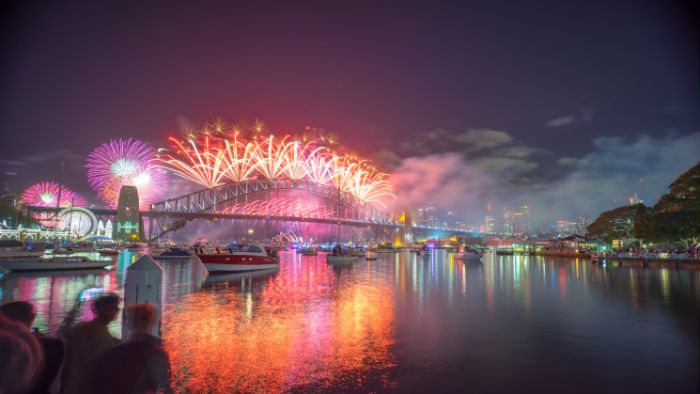 fireworks on NYE in Sydney
