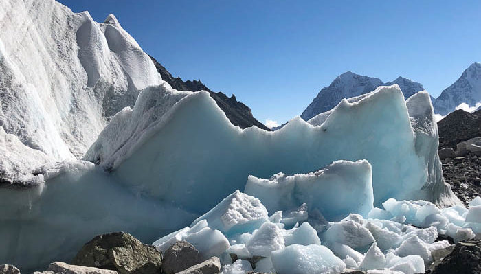 Amazing views of the Khumbu icefall