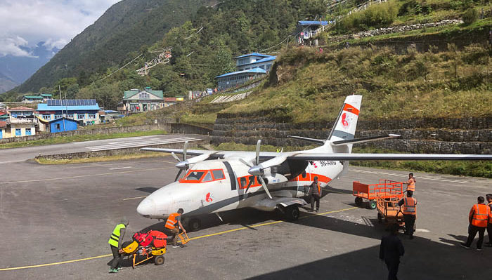 Our plane at Lukla airport