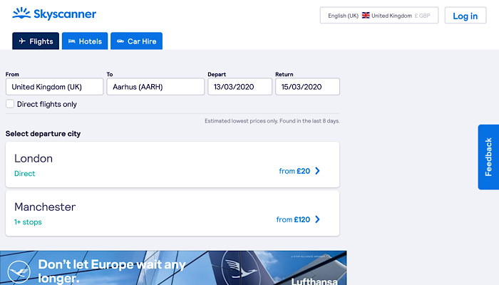 find free flights to anywhere options