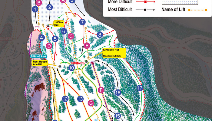 Niseko Grand Hirafu trail map