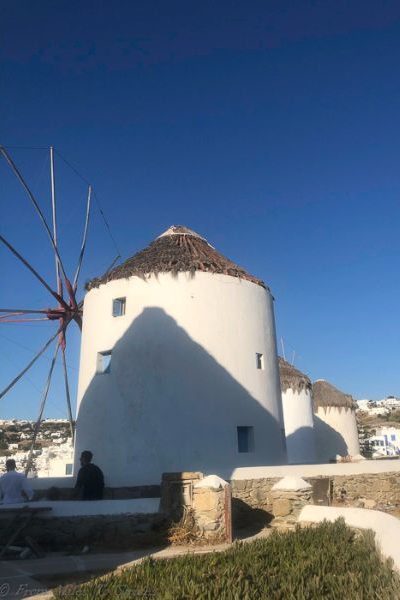 Mykonos windmills in old town