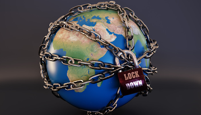 The world in lockdown