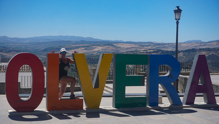 Olvera town - sign spelling out the town name
