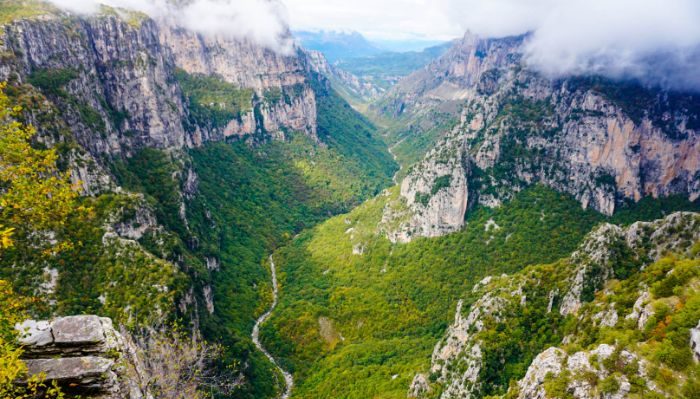 The view of Vikos Gorge from the Beloi viewpoint