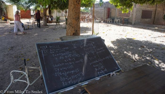 A school classroom in the Gambia