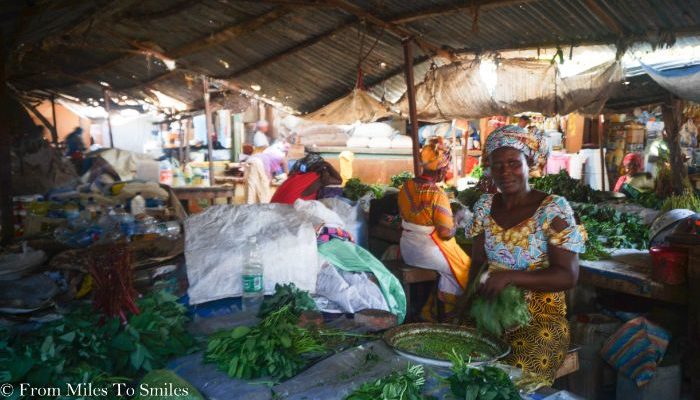 Banjul market stalls