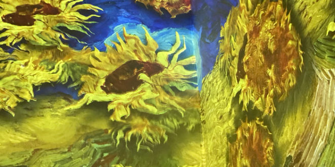 The Van Gogh Immersive Experience animated light display