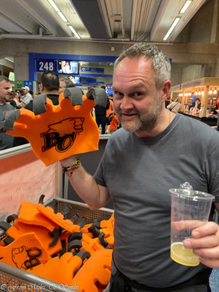 Checking out the BC Lions merchandise
