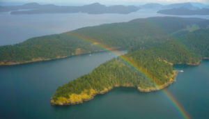 rainbows over the Strait of Georgia