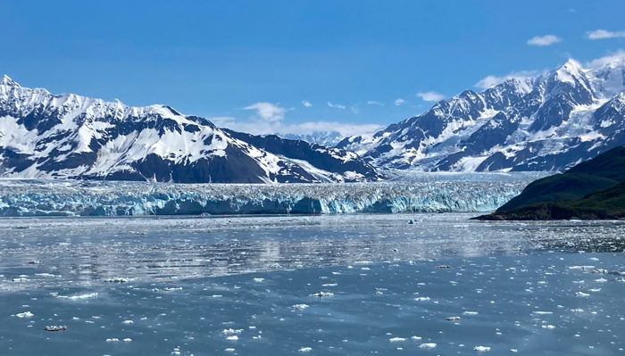 The Glittering waters of the bay at the Hubbard Glacier 